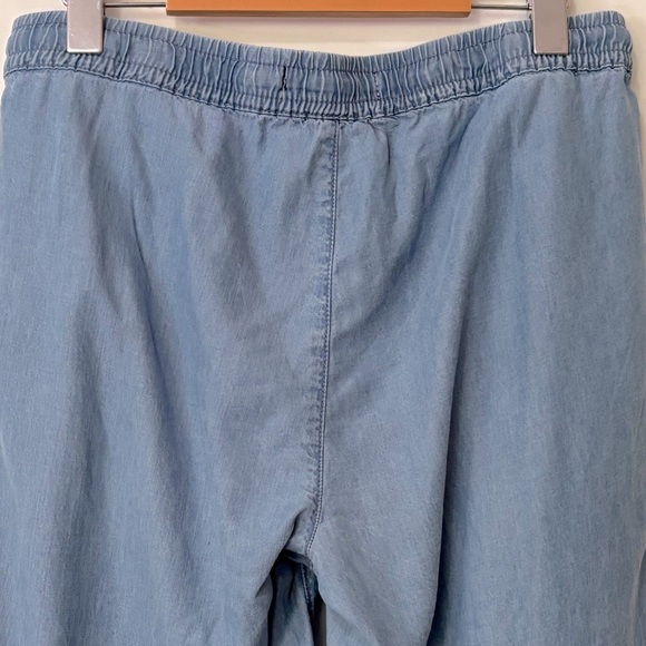 Dynamite| Casual Chambray Blue Relaxed Drawstring Joggers Sz S - Picture 3 of 6